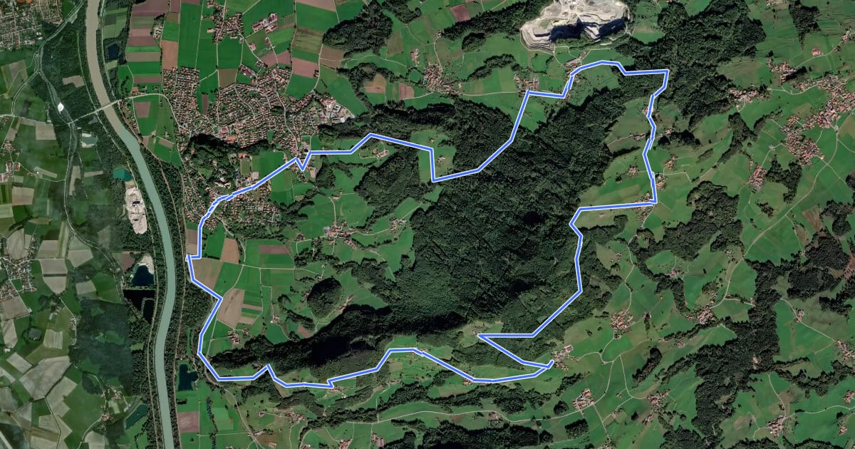 Маршрут Wanderweg 28 - Neubeuern на спутниковом снимке