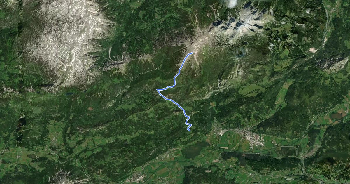 Маршрут Wanderweg 281 на спутниковом снимке