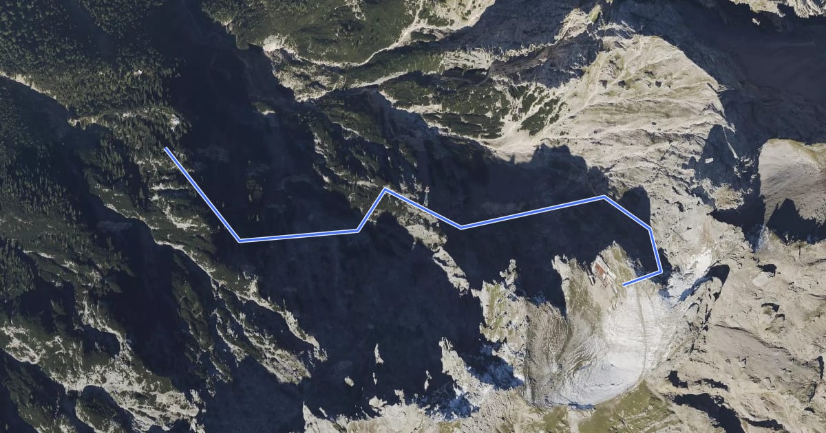 Маршрут Wanderweg 282 на спутниковом снимке