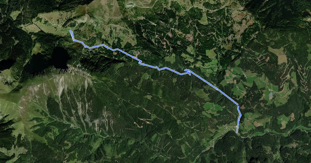 Маршрут Wanderweg 283 на спутниковом снимке