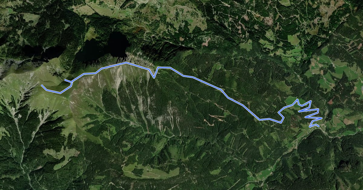 Маршрут Wanderweg 287 на спутниковом снимке