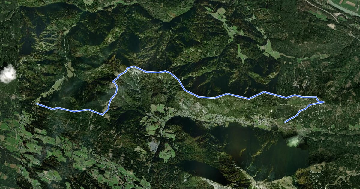Маршрут Wanderweg 288 на спутниковом снимке