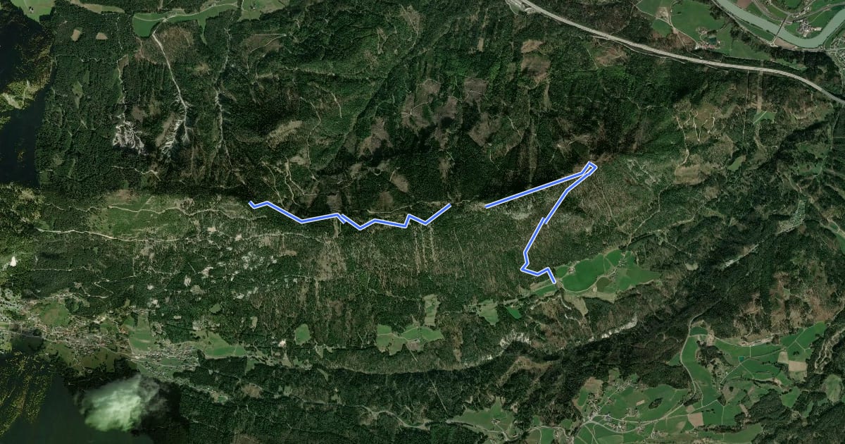 Маршрут Wanderweg 288A на спутниковом снимке
