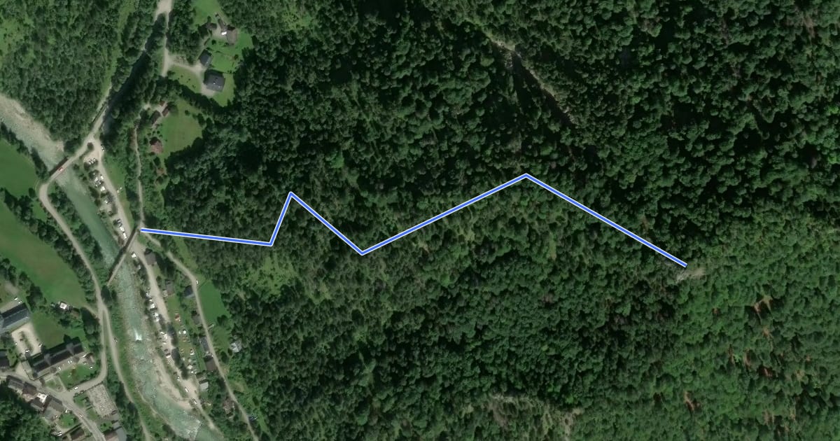 Маршрут Wanderweg 288a на спутниковом снимке