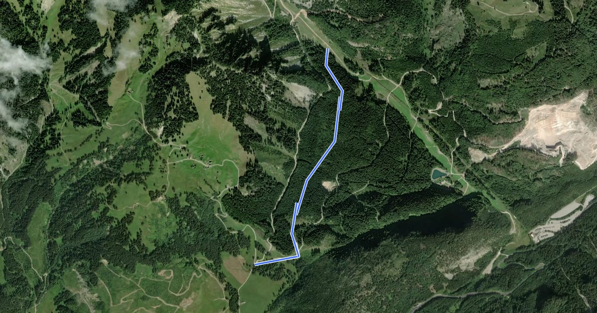 Маршрут Wanderweg 289 на спутниковом снимке