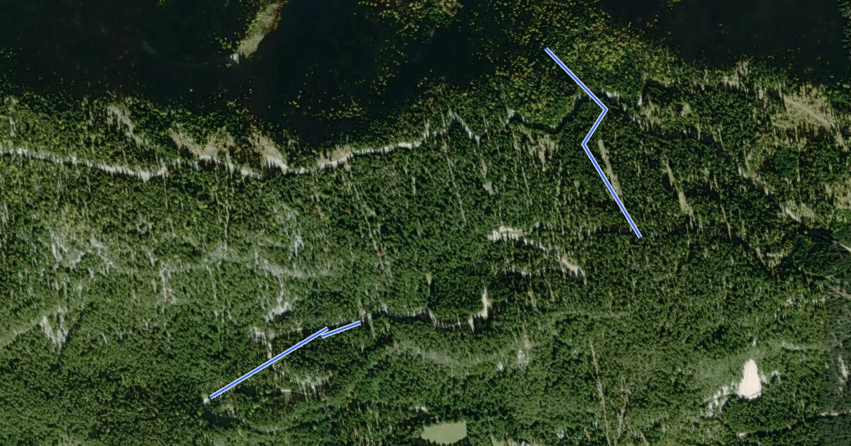 Маршрут Wanderweg 289 на спутниковом снимке