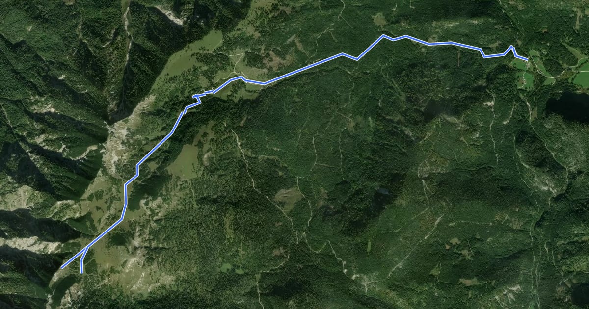 Маршрут Wanderweg 289 на спутниковом снимке