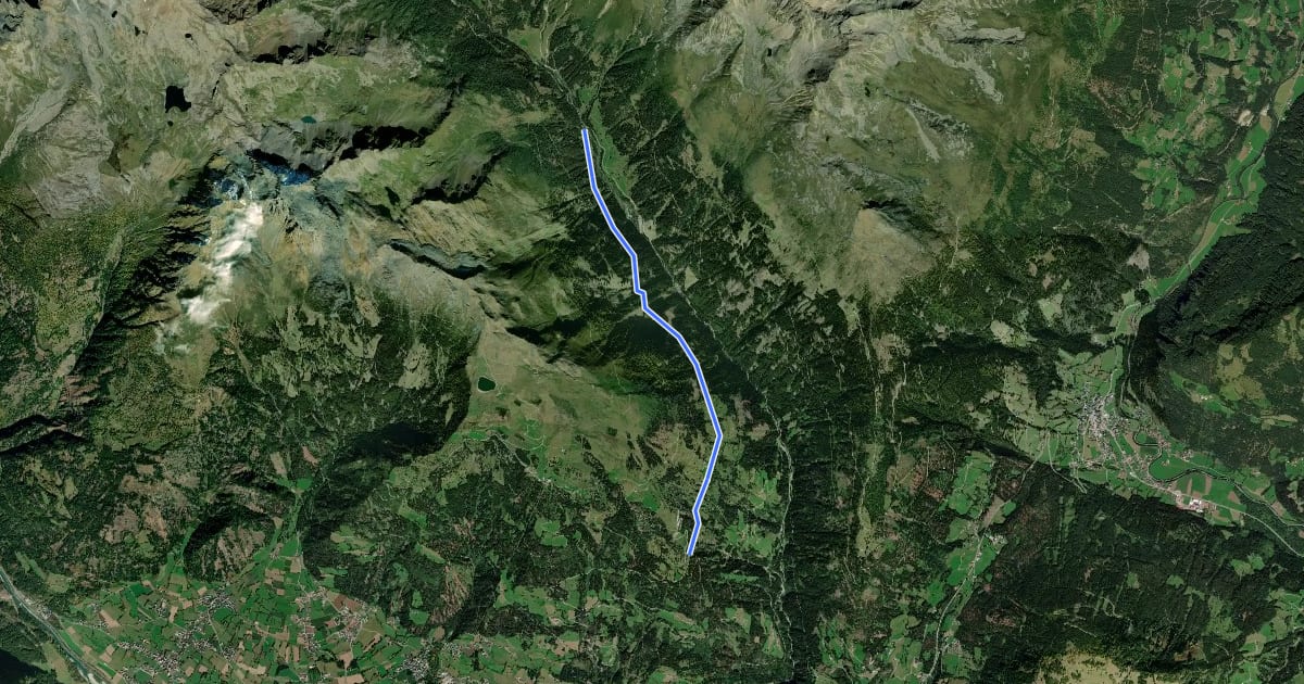 Маршрут Wanderweg 28A на спутниковом снимке