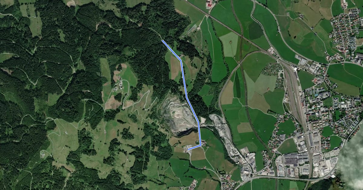 Маршрут Wanderweg 28a на спутниковом снимке