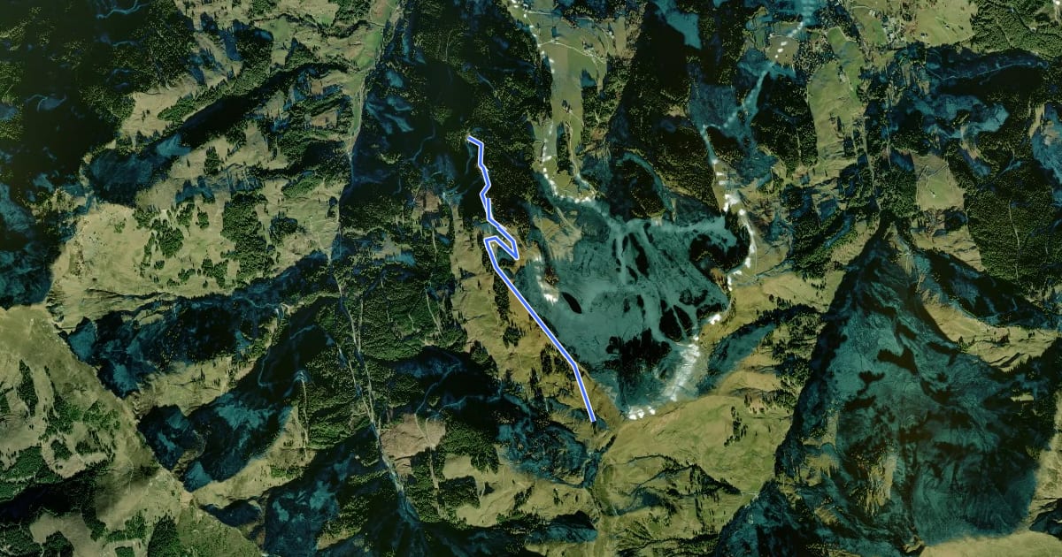Маршрут Wanderweg 28b на спутниковом снимке