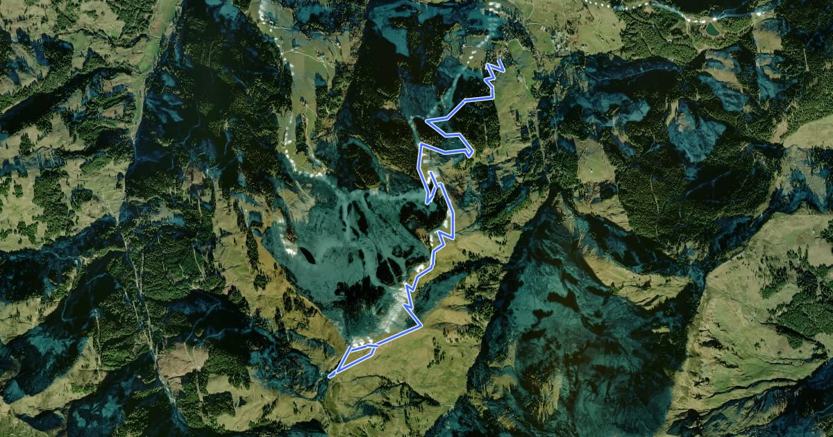 Маршрут Wanderweg 28c на спутниковом снимке