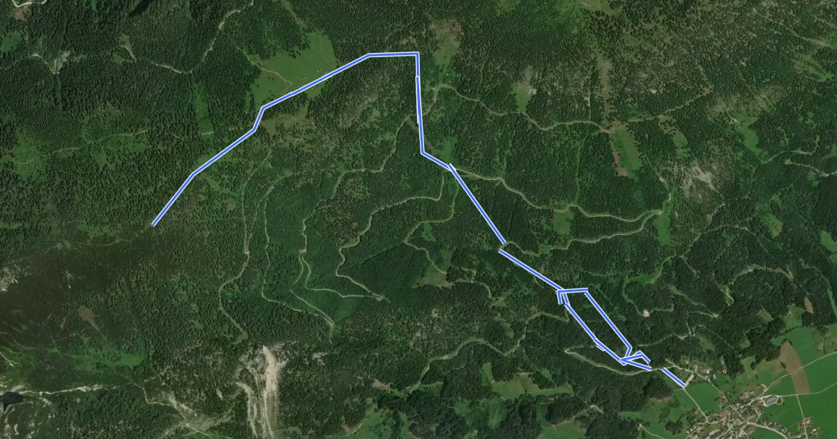 Маршрут Wanderweg 29 на спутниковом снимке
