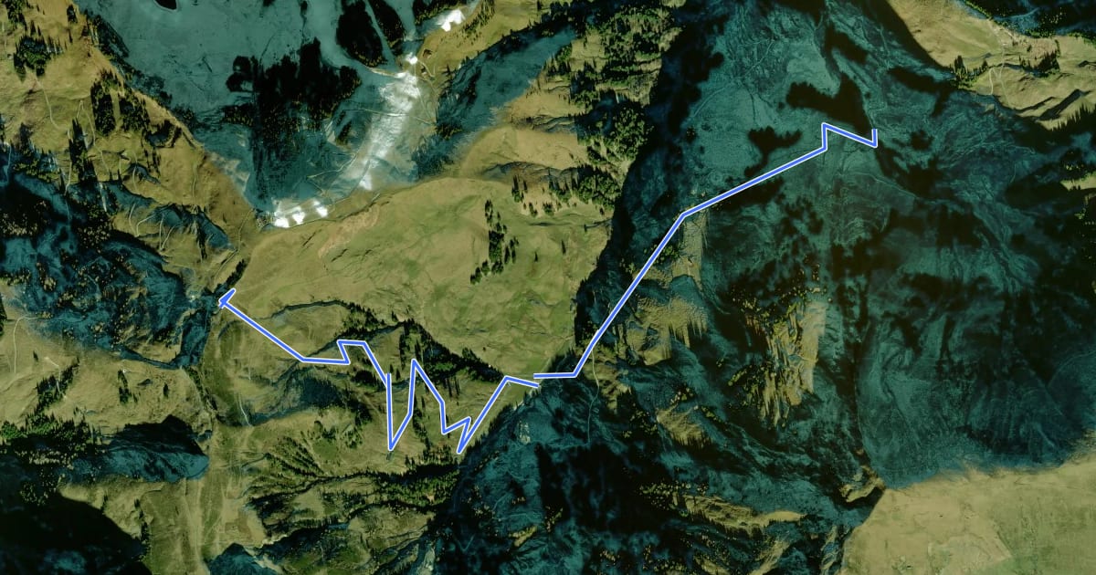 Маршрут Wanderweg 29 на спутниковом снимке