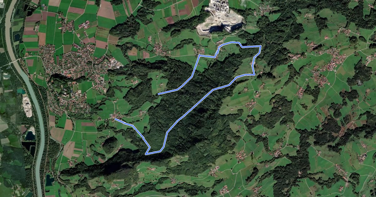 Маршрут Wanderweg 29 - Neubeuern на спутниковом снимке