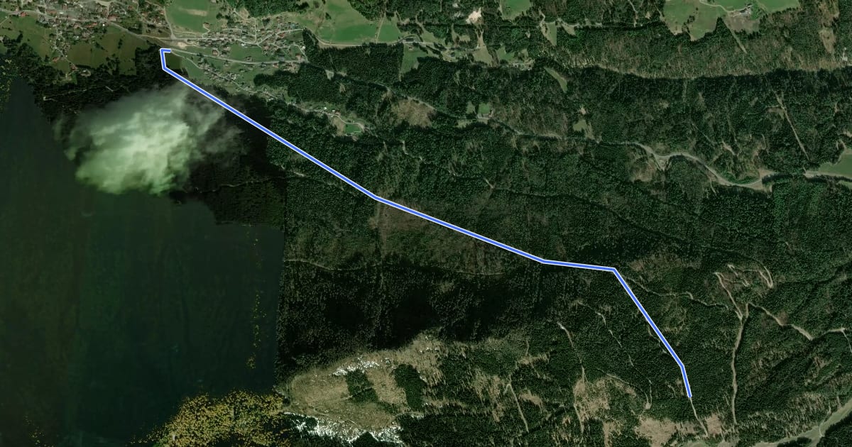 Маршрут Wanderweg 290 на спутниковом снимке