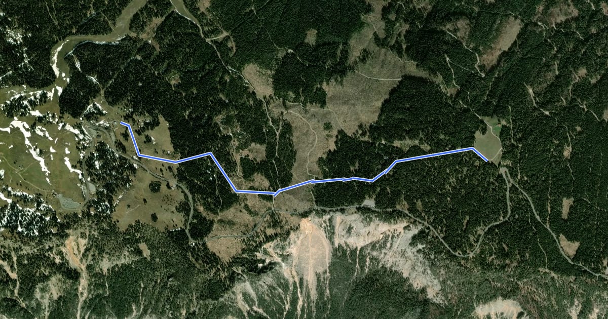 Маршрут Wanderweg 292 на спутниковом снимке