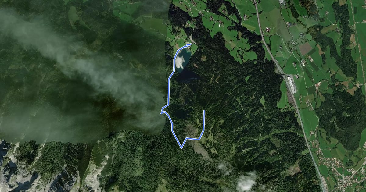 Маршрут Wanderweg 292 на спутниковом снимке