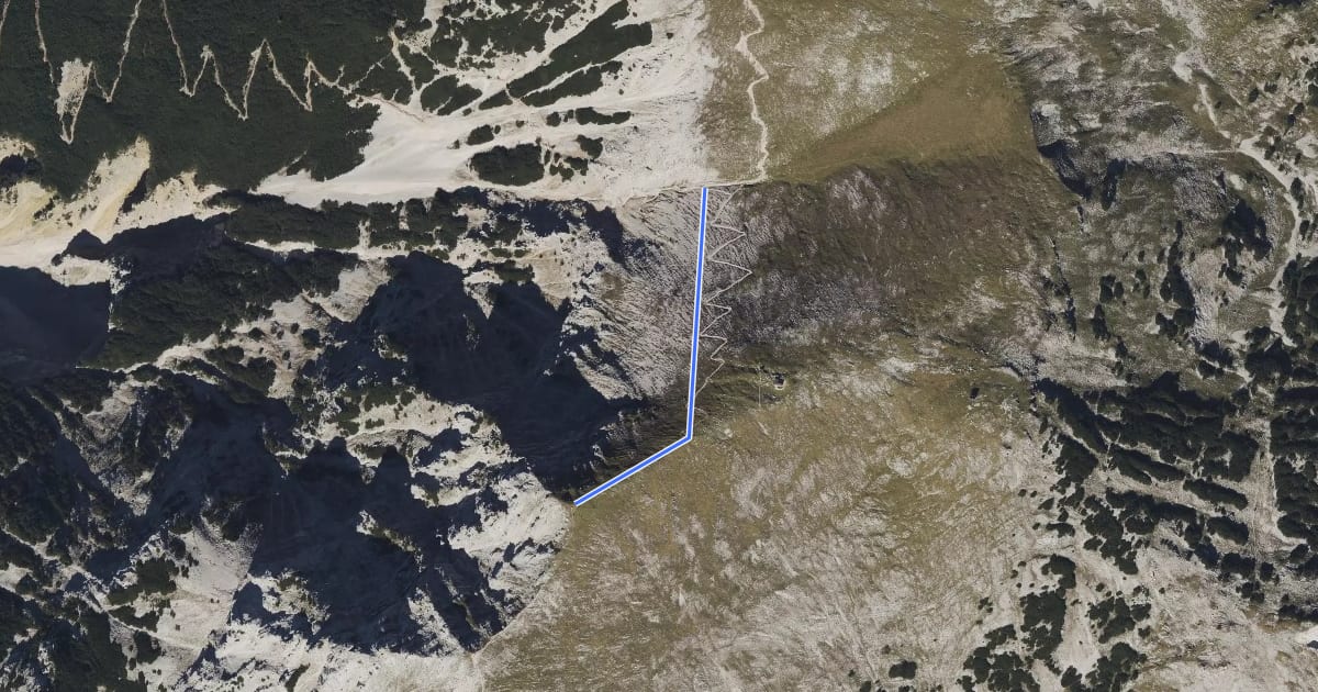 Маршрут Wanderweg 293 на спутниковом снимке