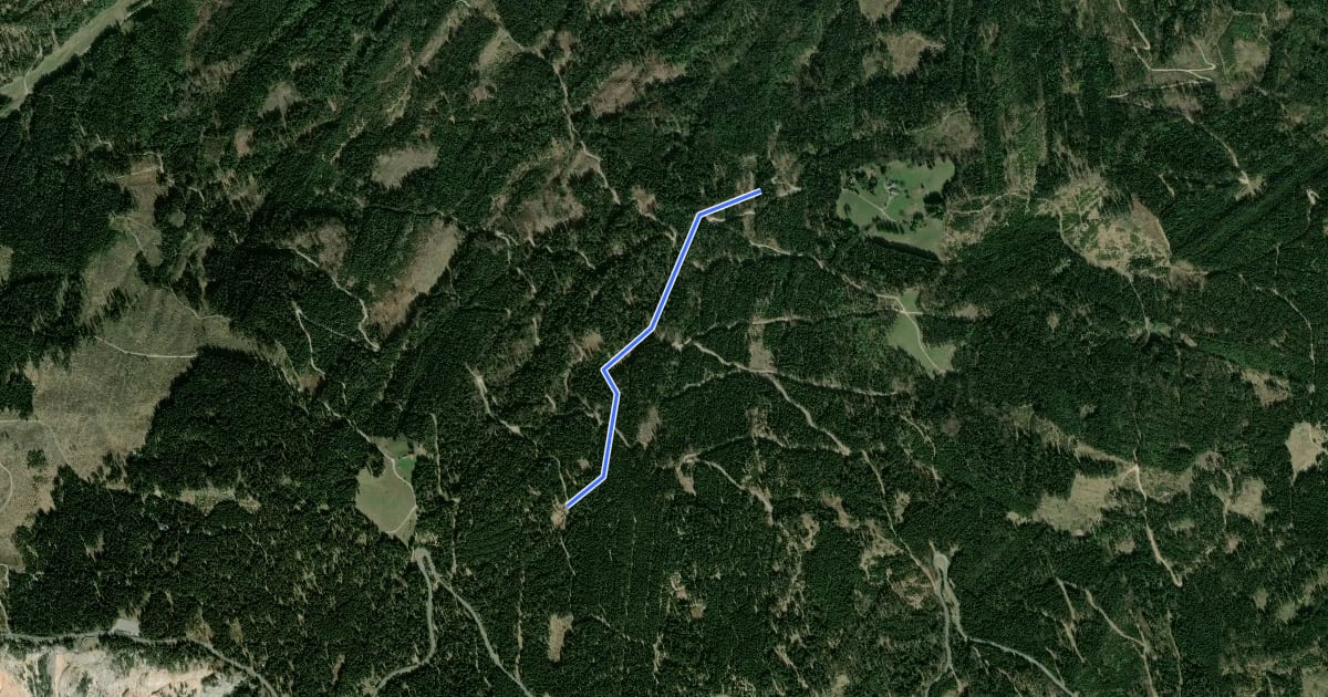 Маршрут Wanderweg 293 на спутниковом снимке