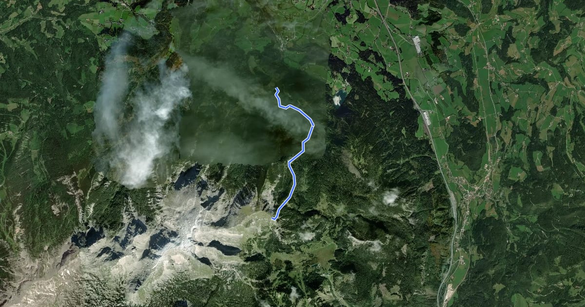 Маршрут Wanderweg 293 на спутниковом снимке