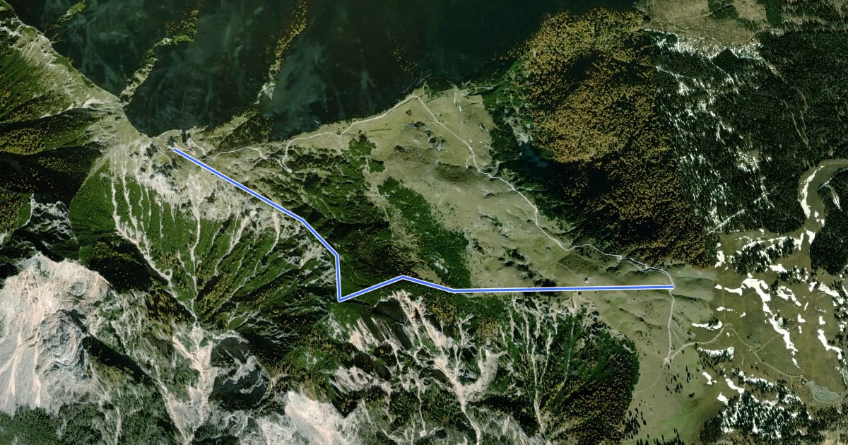 Маршрут Wanderweg 294 на спутниковом снимке