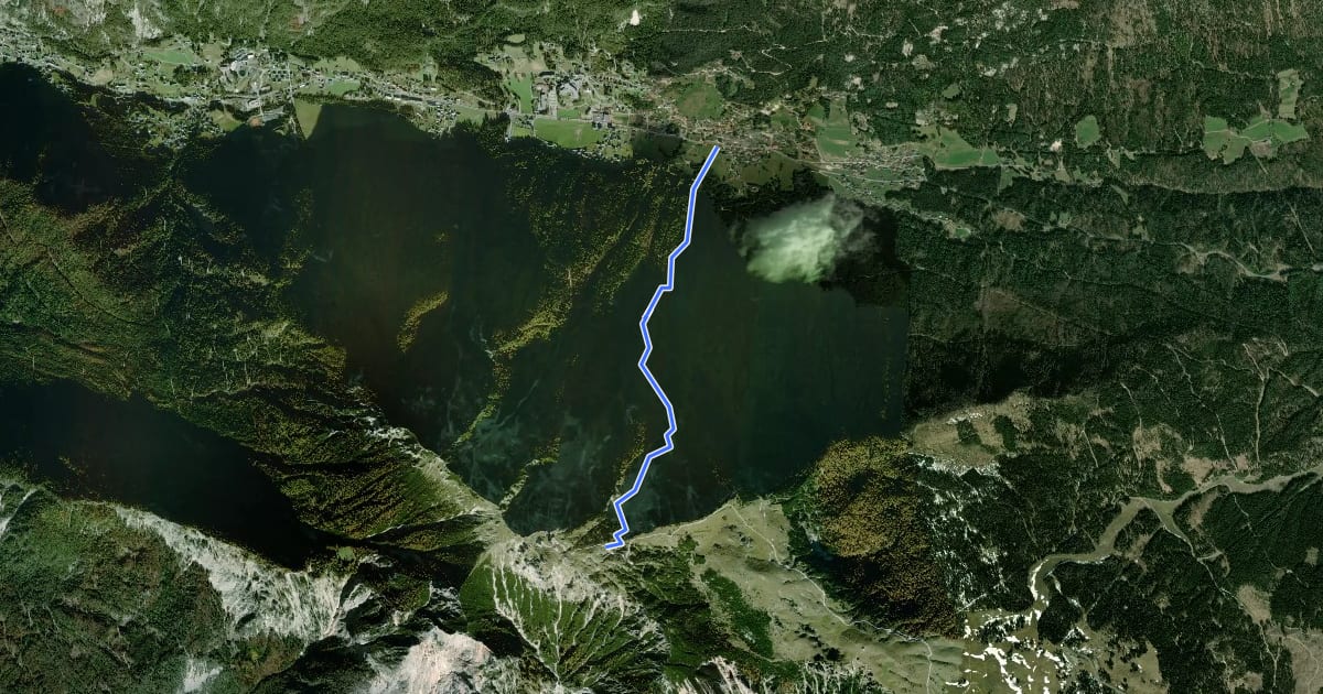 Маршрут Wanderweg 295 на спутниковом снимке