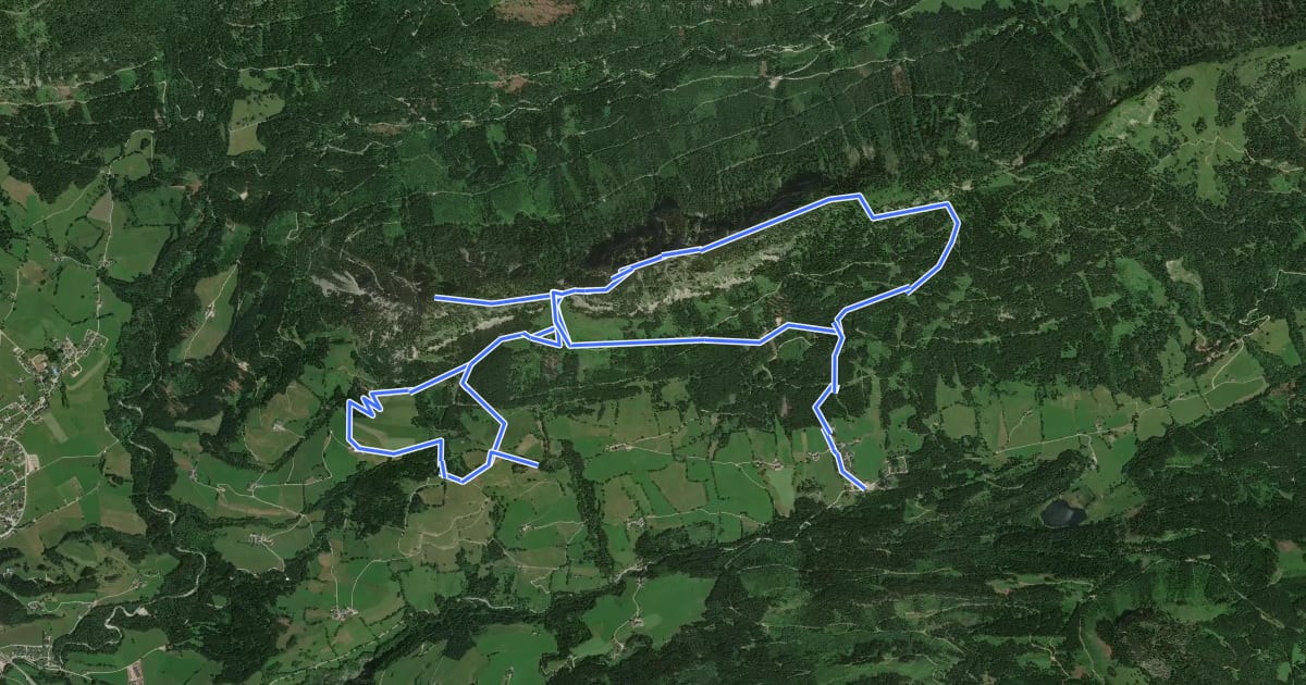 Маршрут Wanderweg 297 на спутниковом снимке