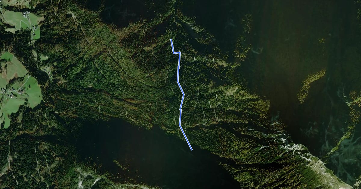Маршрут Wanderweg 297 на спутниковом снимке