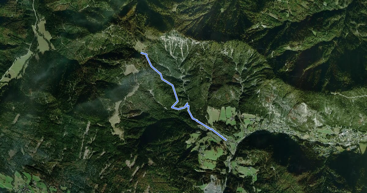 Маршрут Wanderweg 298 на спутниковом снимке