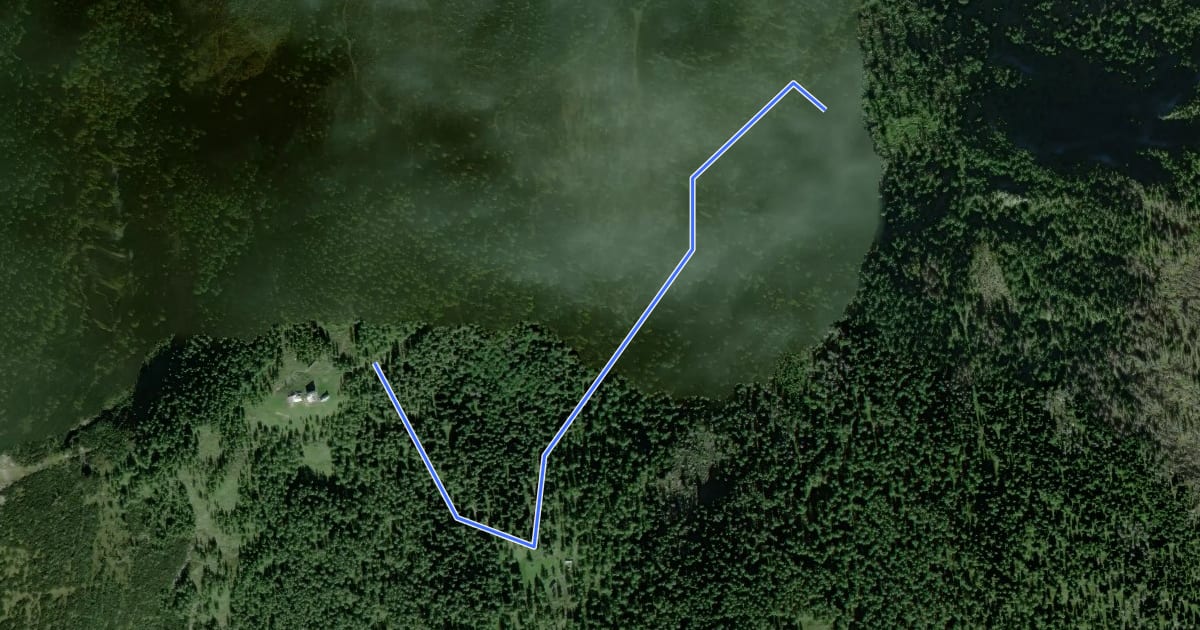 Маршрут Wanderweg 299 на спутниковом снимке