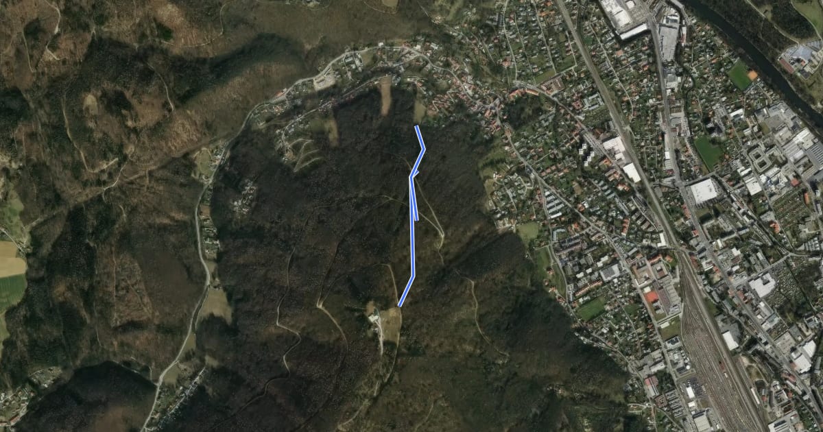 Маршрут Wanderweg 2a на спутниковом снимке