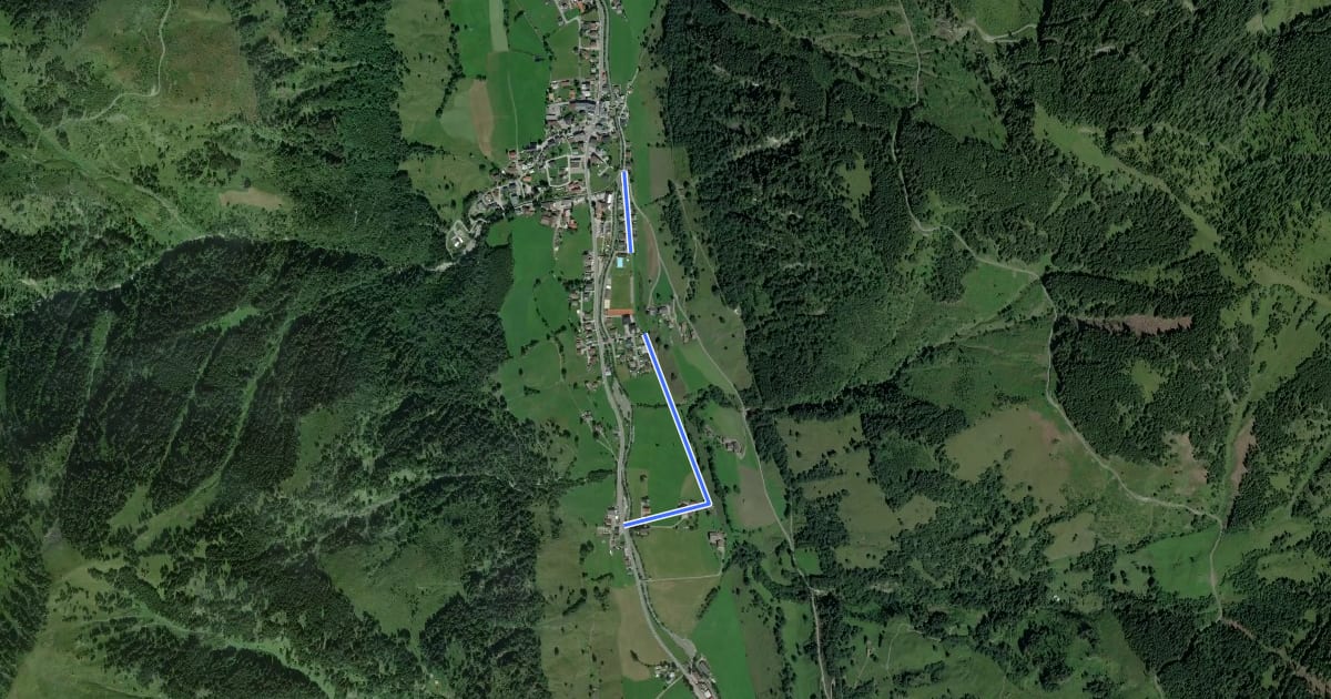 Маршрут Wanderweg 2A на спутниковом снимке