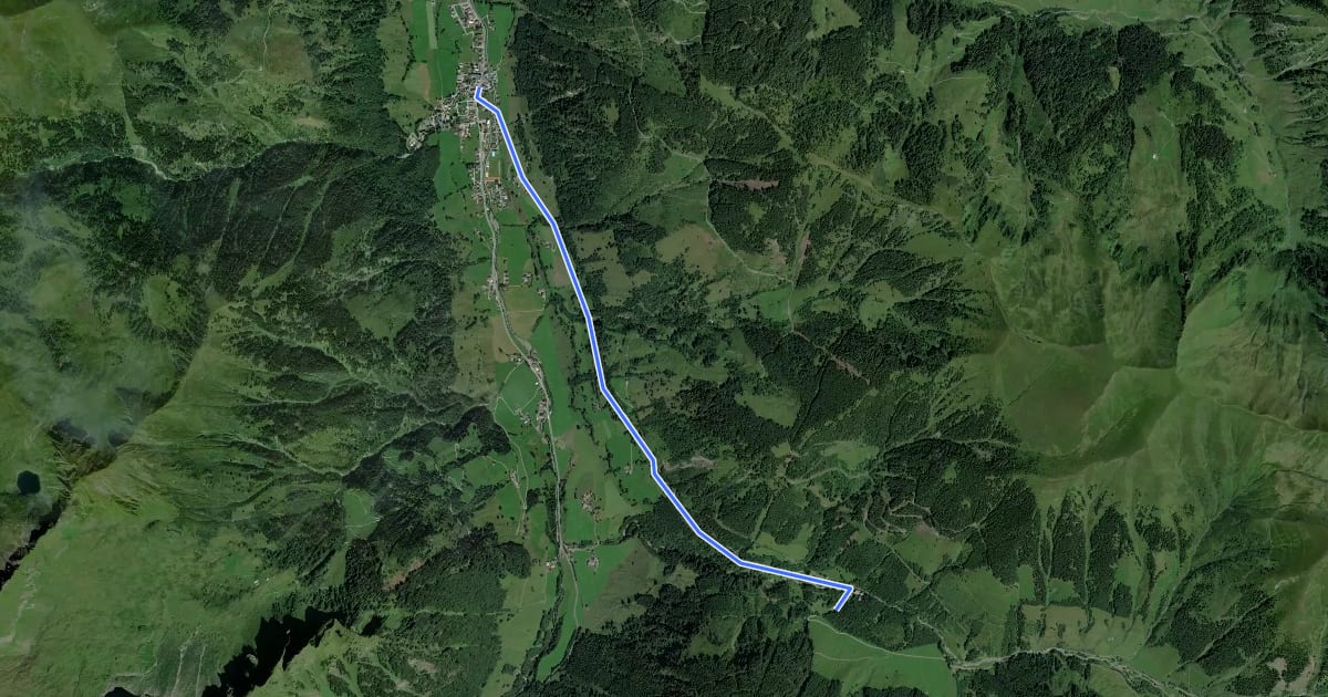 Маршрут Wanderweg 2B на спутниковом снимке