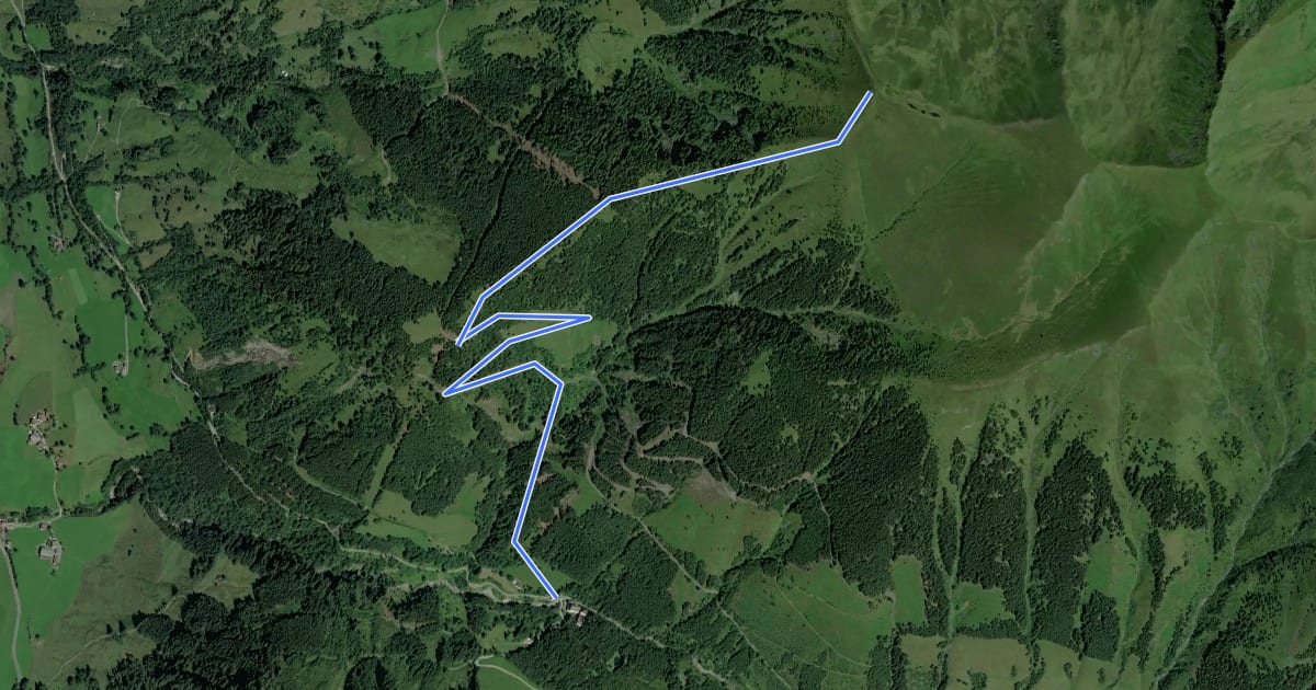 Маршрут Wanderweg 2F на спутниковом снимке