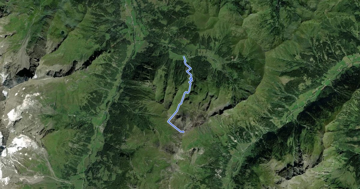 Маршрут Wanderweg 2H на спутниковом снимке