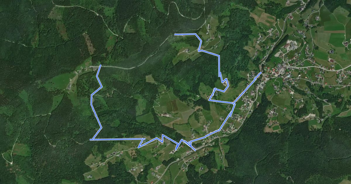 Маршрут Wanderweg 3 на спутниковом снимке