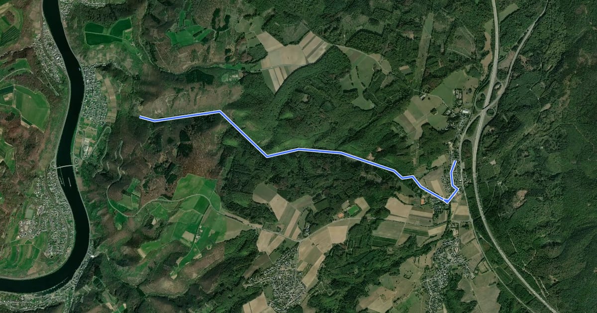 Маршрут Wanderweg 3 на спутниковом снимке