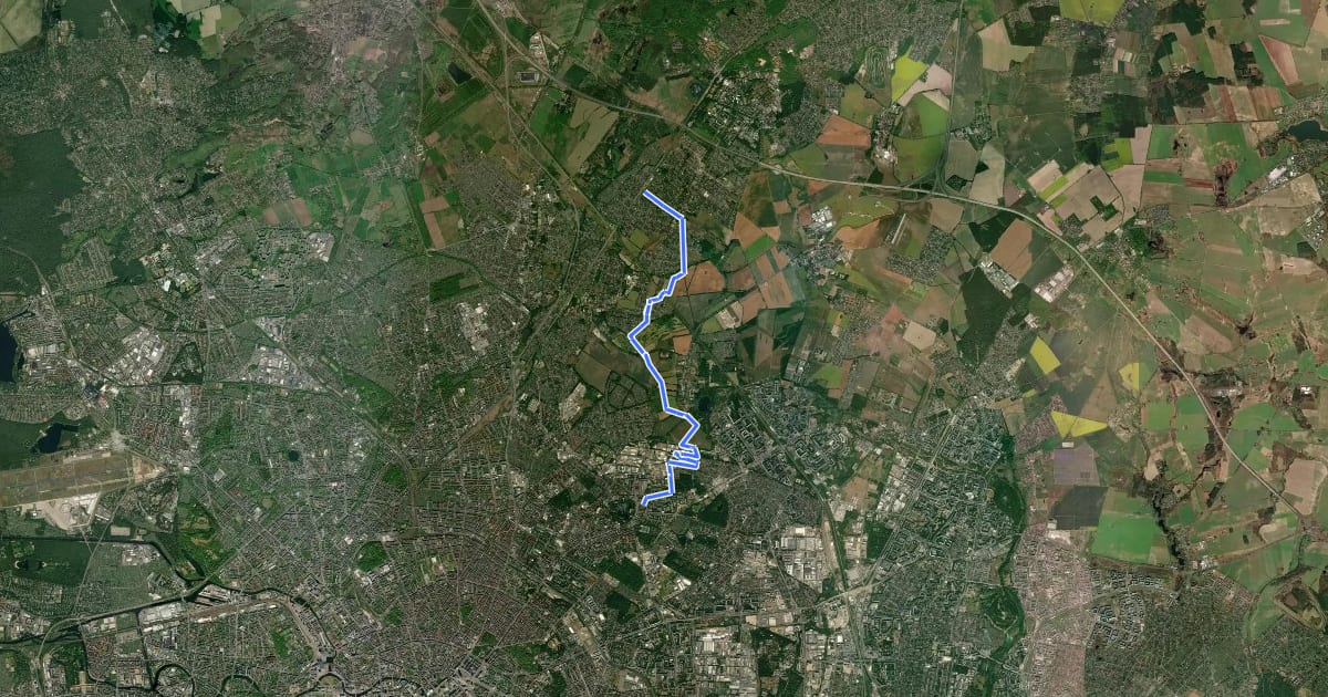Маршрут Wanderweg 3 на спутниковом снимке