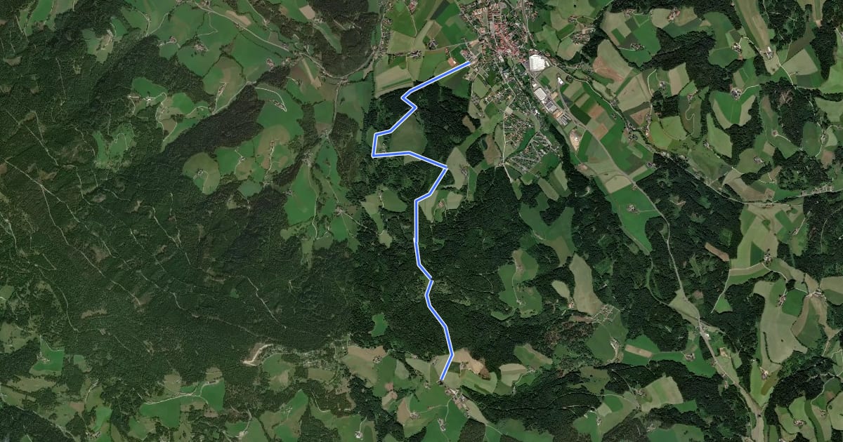 Маршрут Wanderweg 3 на спутниковом снимке