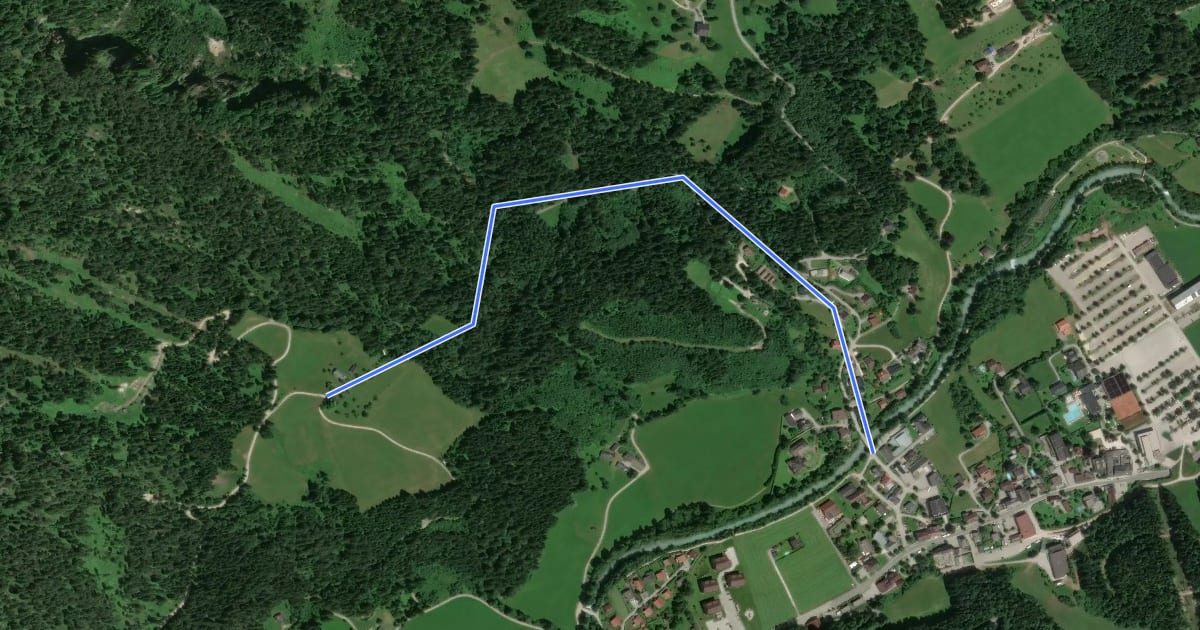 Маршрут Wanderweg 3 на спутниковом снимке