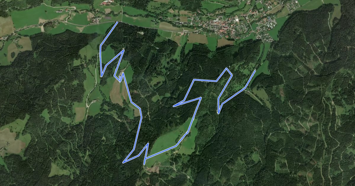 Маршрут Wanderweg 3 на спутниковом снимке