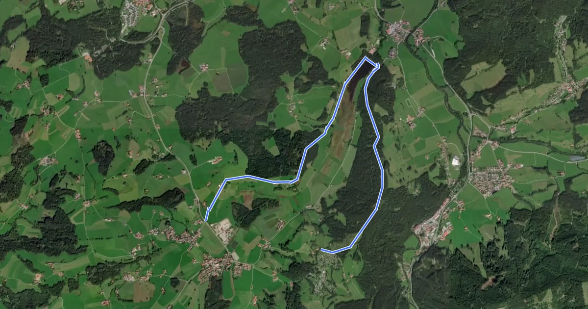 Маршрут Wanderweg 3 на спутниковом снимке