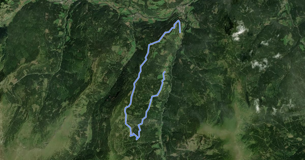Маршрут Wanderweg 3 на спутниковом снимке