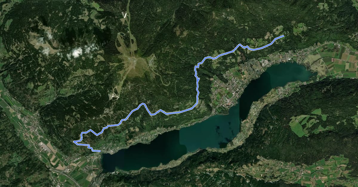 Маршрут Wanderweg 3 на спутниковом снимке