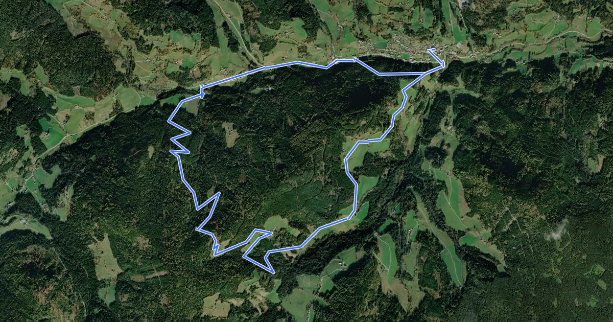 Маршрут Wanderweg 3 на спутниковом снимке