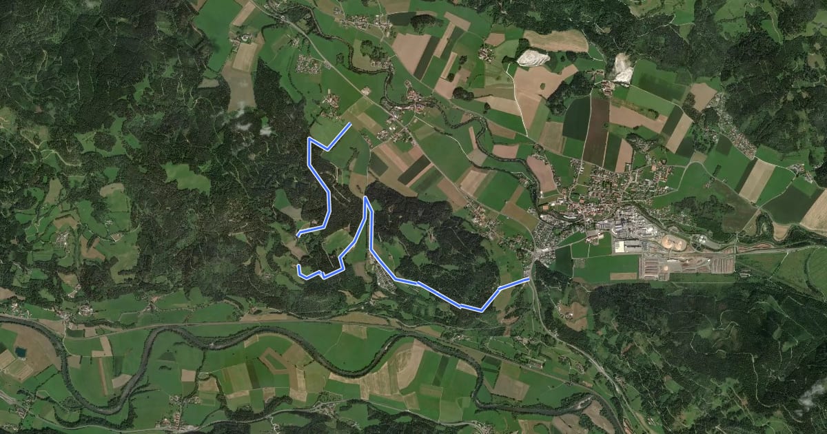 Маршрут Wanderweg 3 на спутниковом снимке