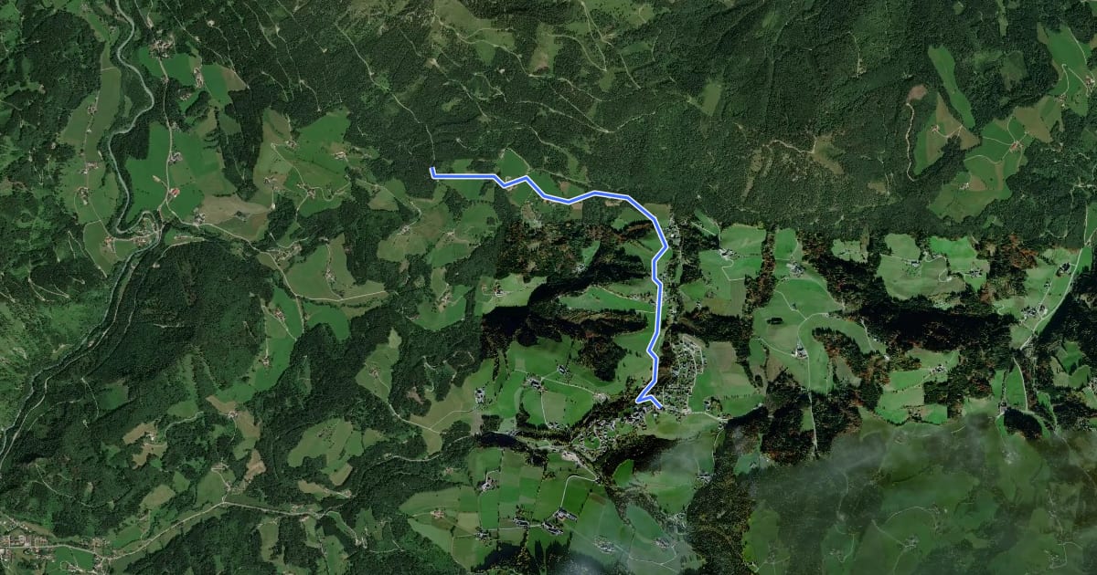 Маршрут Wanderweg 3 на спутниковом снимке