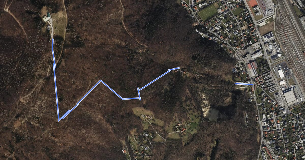 Маршрут Wanderweg 3 на спутниковом снимке
