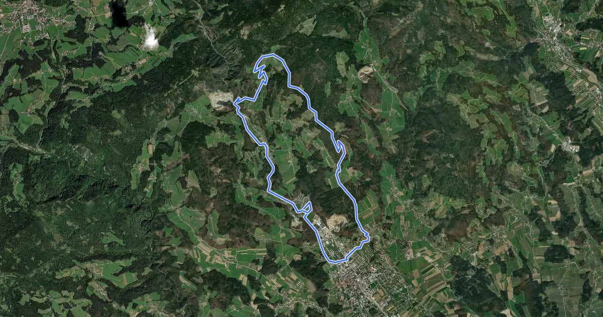 Маршрут Wanderweg 3 на спутниковом снимке