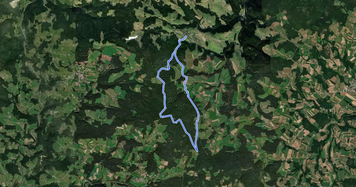 Маршрут Wanderweg 3 на спутниковом снимке